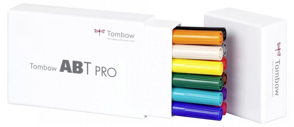 Tombow Set obostranih flomastera na bazi alkohola ABT PRO – Basic colors, 12 kom.